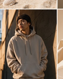 Tạo ảnh hoodie mùa lạnh phong cách lookbook đường phố