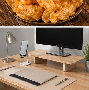 Tạo ảnh đồ dùng văn phòng/workspace gọn gàng hiện đại