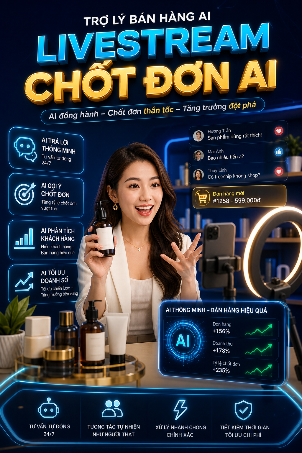 Livestream Chốt Đơn AI