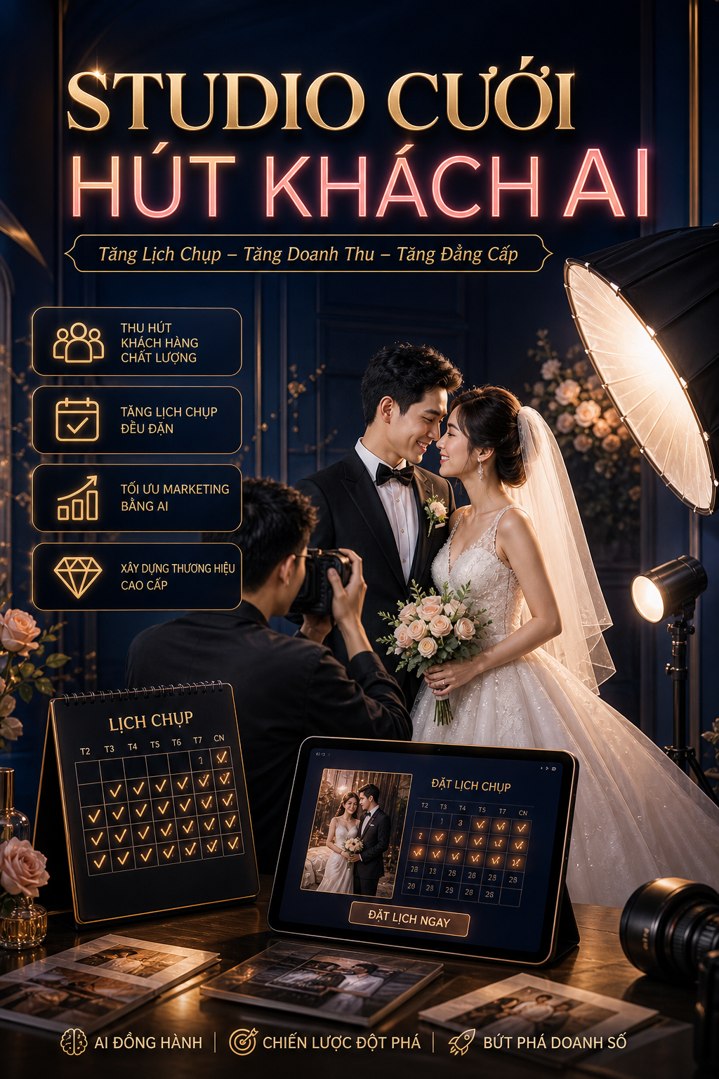 Studio Cưới Hút Khách AI
